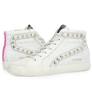 Vintage Havana white glitter sneakers